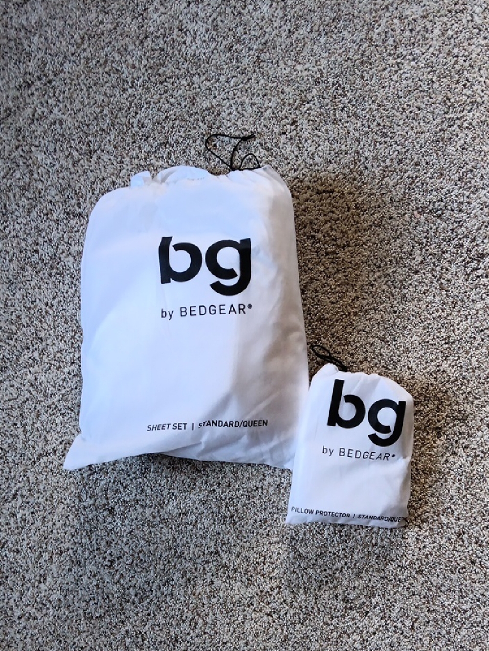 NIB Bedgear Queen Sheet And Pillow Protector Set Polyester White